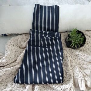 H&M Pinstripe Trousers/Pants Straight Fit Mid Rise- Size 12